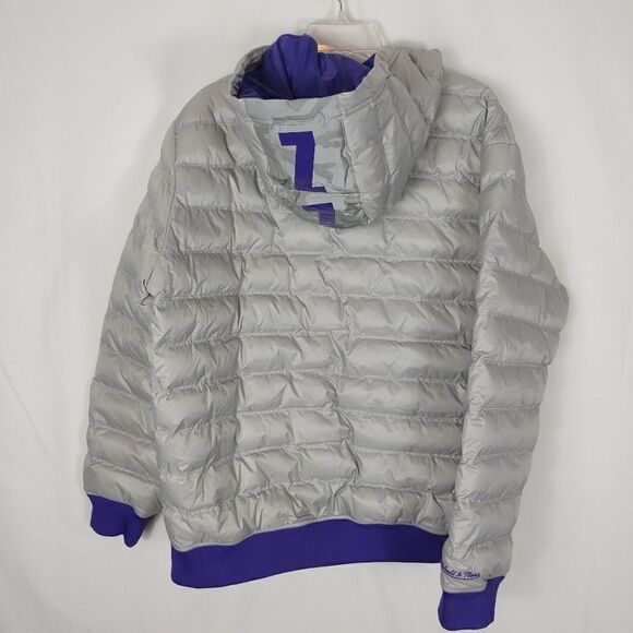 Mitchell & Ness Utah Jazz NBA Gray Puffer Jacket H - Picture 10 of 11